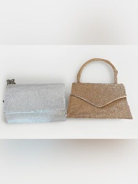 Silver & Gold Rhinestone Evening Bag Bundle